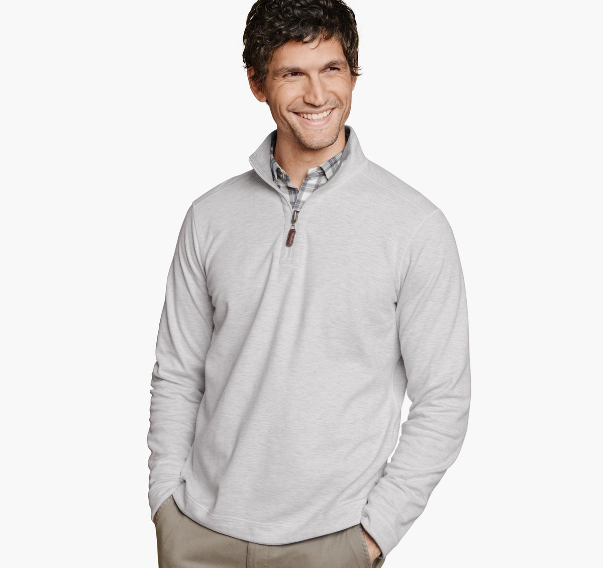 Men's Icon Reversible Solid Quarter-Zip / Johnston Murphy