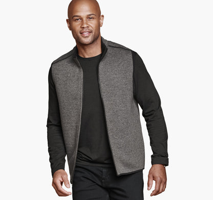 Men's Reversible Channel Quilted Vest / Johnston Murphy