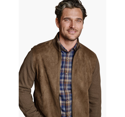 Men's Faux-Suede Full-Zip / Johnston Murphy