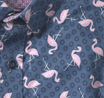 Men's Printed Short-Sleeve Shirt / Johnston Murphy