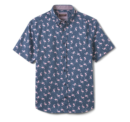 Men's Printed Short-Sleeve Shirt / Johnston Murphy
