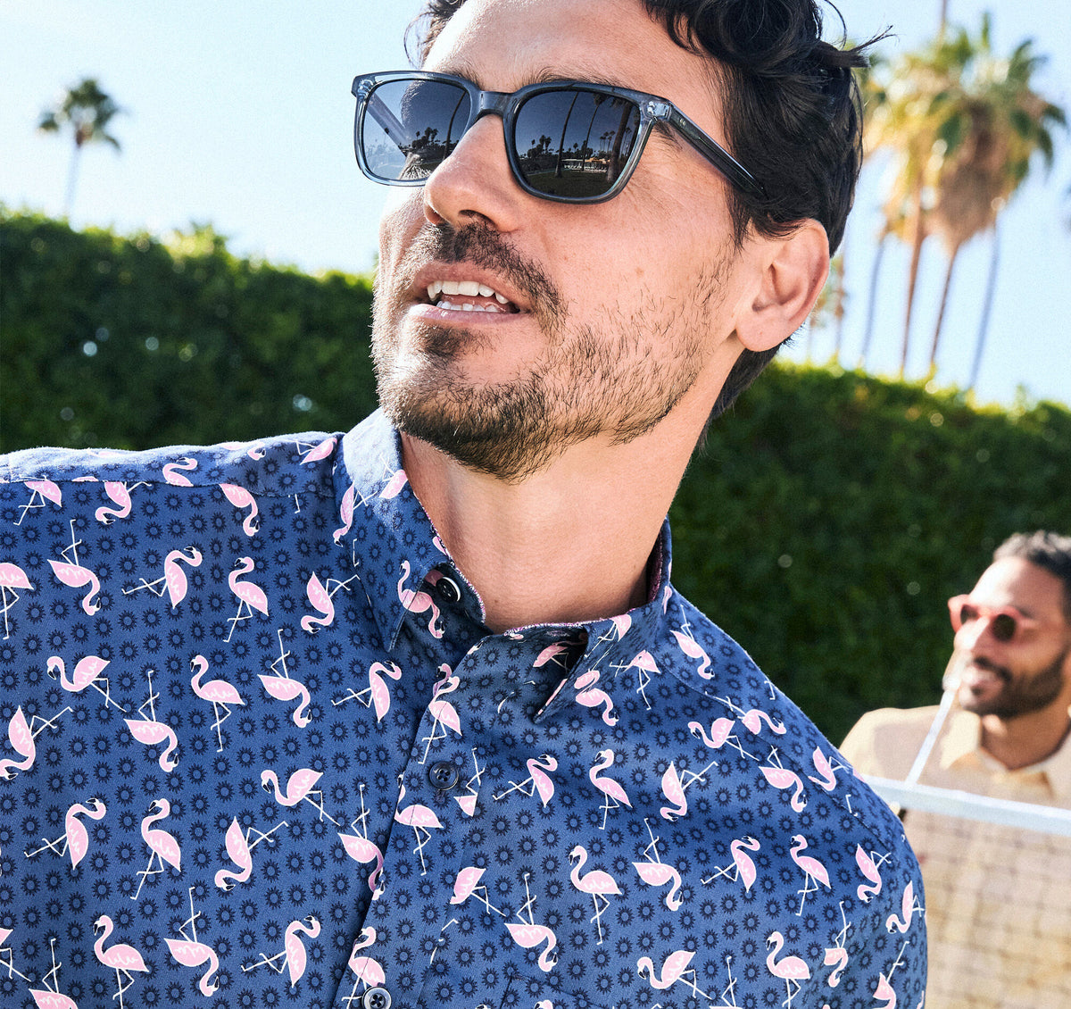 Men's Printed Short-Sleeve Shirt / Johnston Murphy