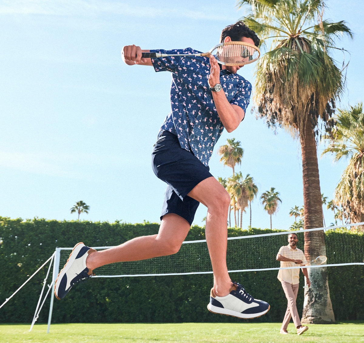 Men's Printed Short-Sleeve Shirt / Johnston Murphy