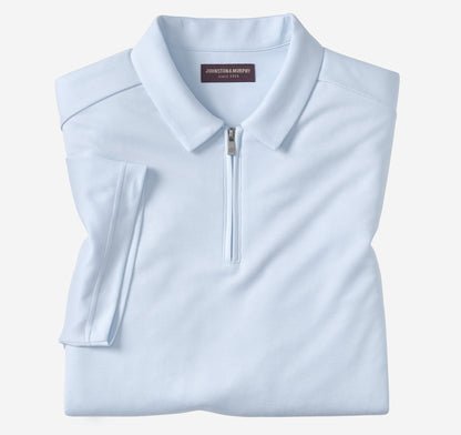 Men's Vintage Birdseye Zip Polo / Johnston Murphy