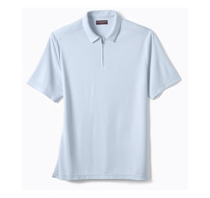 Men's Vintage Birdseye Zip Polo / Johnston Murphy