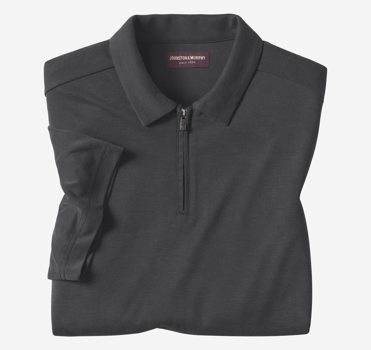 Men's Vintage Birdseye Zip Polo / Johnston Murphy