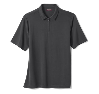 Men's Vintage Birdseye Zip Polo / Johnston Murphy