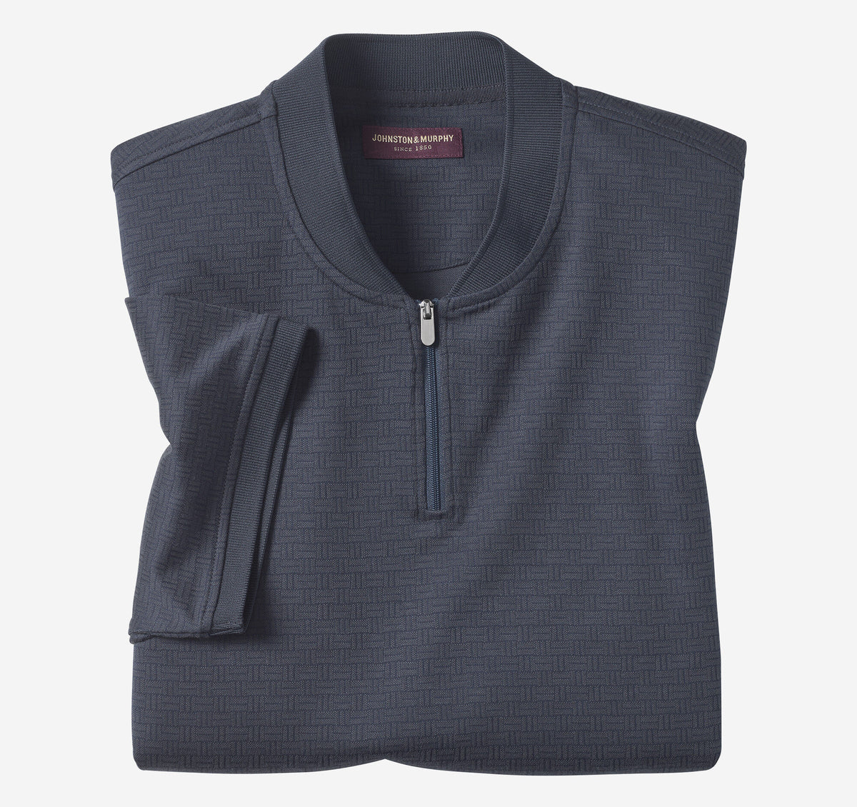 Men's Jacquard Zip Polo / Johnston Murphy