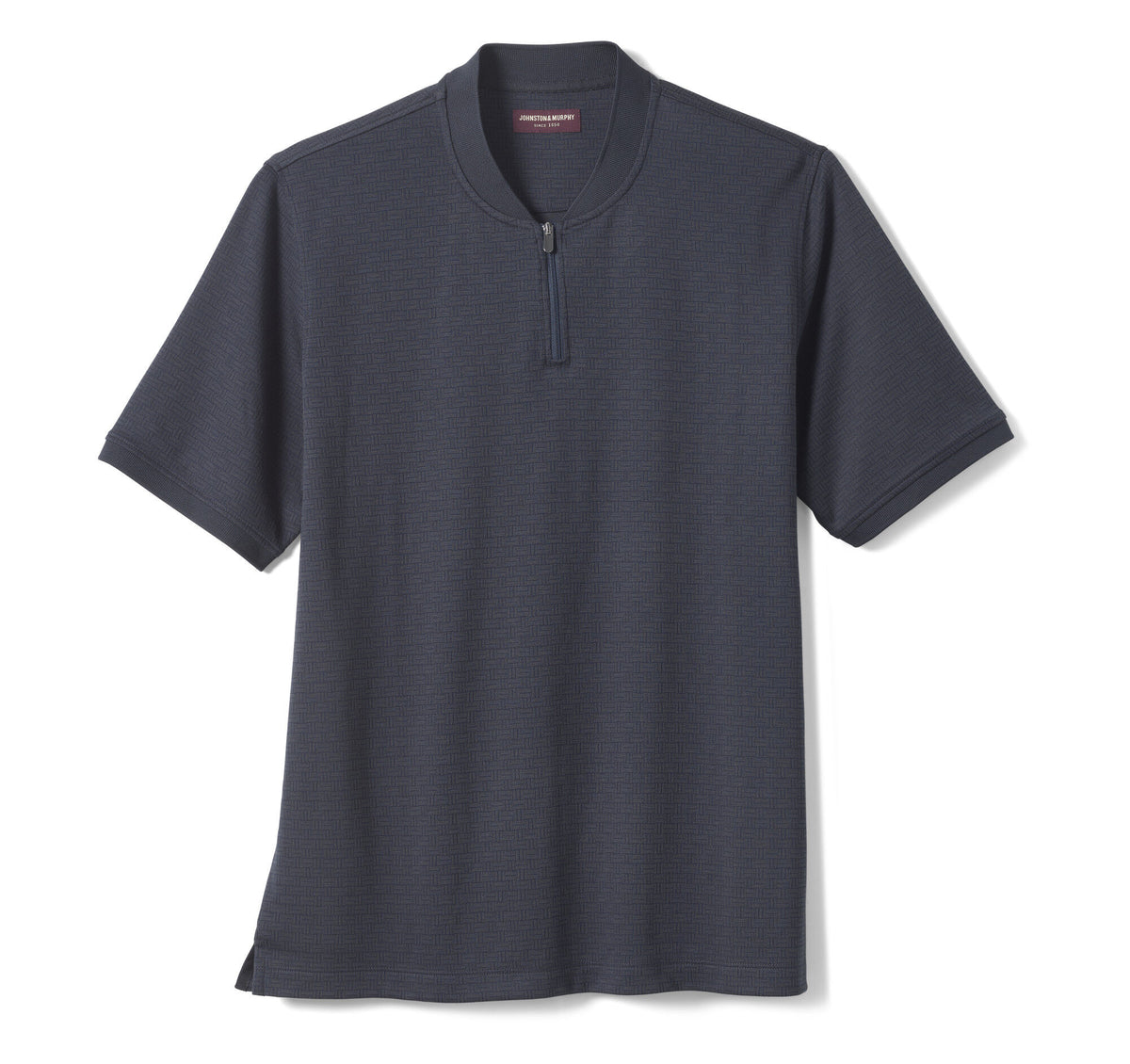Men's Jacquard Zip Polo / Johnston Murphy