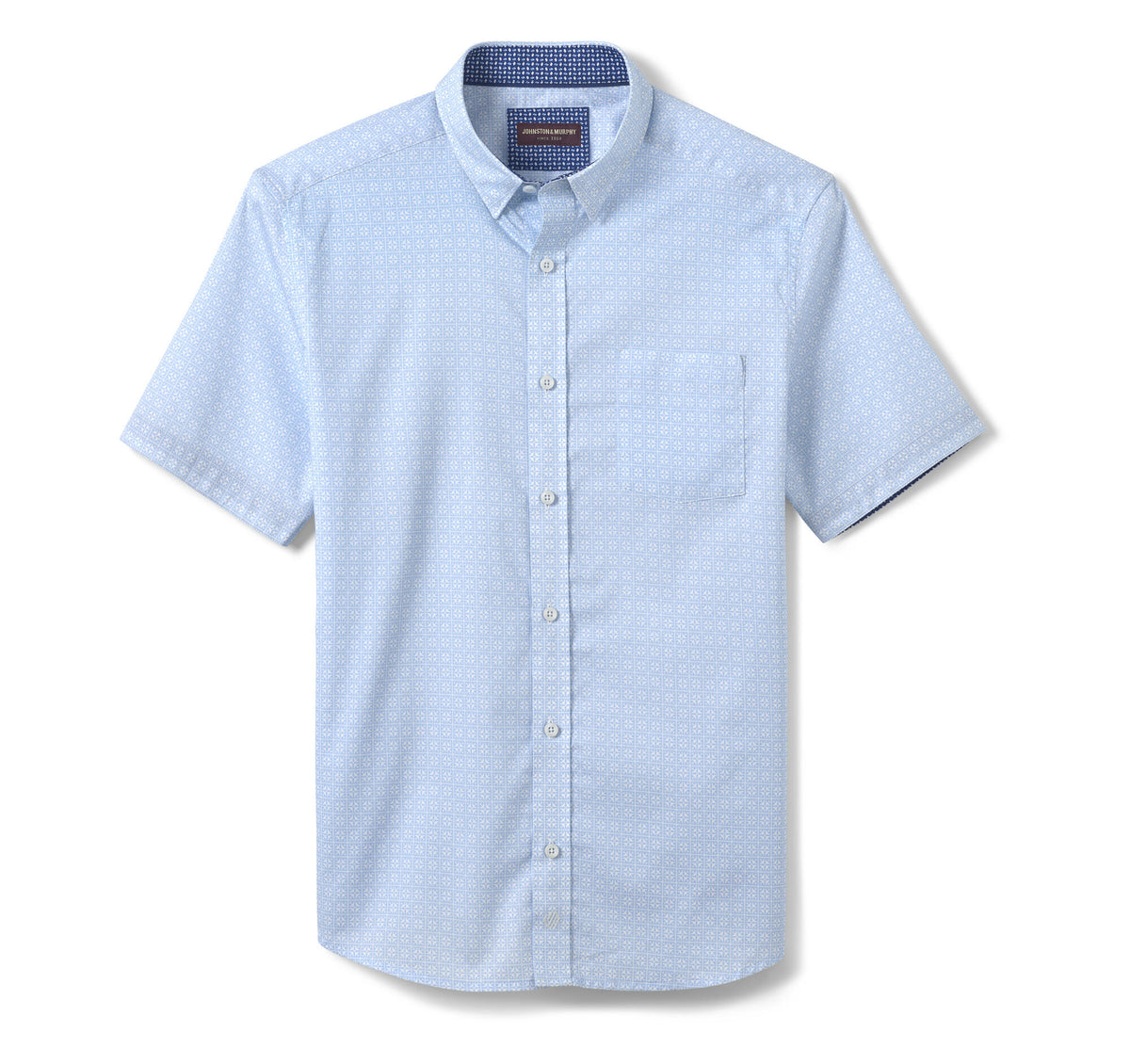 Men's Printed Short-Sleeve Shirt / Johnston Murphy