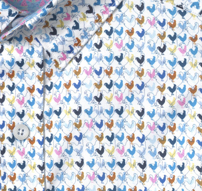 Men's Printed Short-Sleeve Shirt / Johnston Murphy