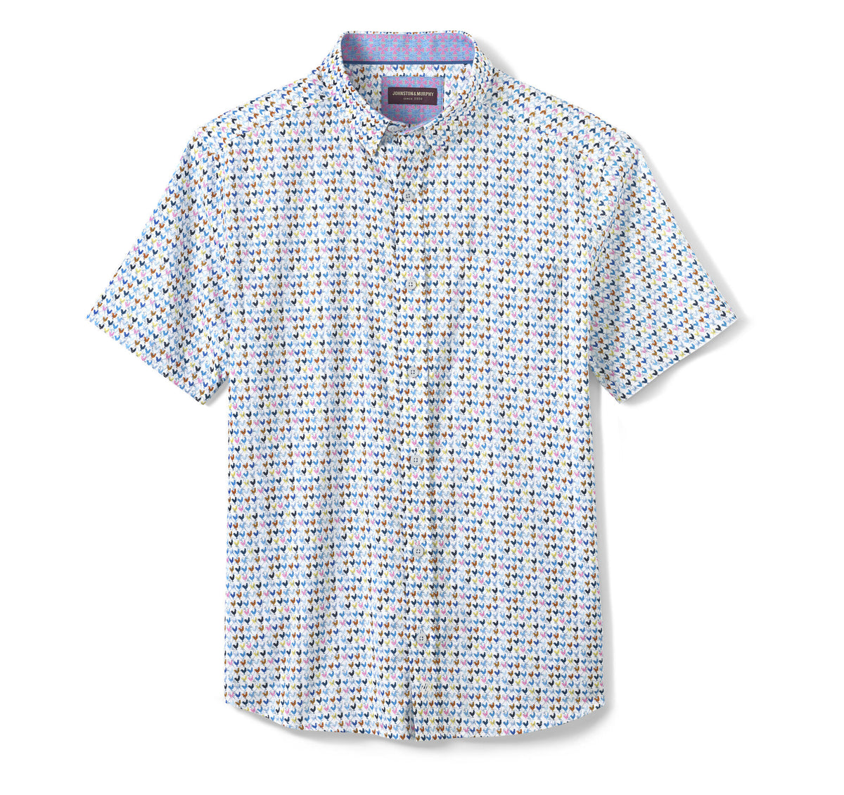 Men's Printed Short-Sleeve Shirt / Johnston Murphy