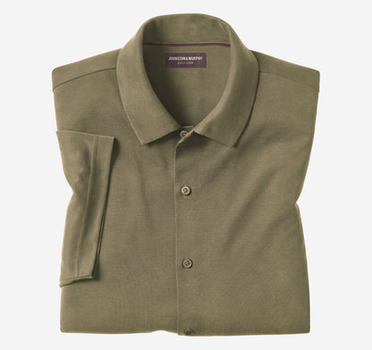 Men's Vintage Birdseye Button-Front Shirt / Johnston Murphy