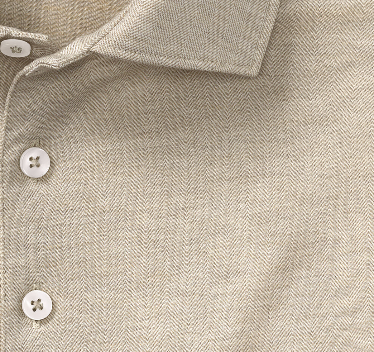 Men's Herringbone Long-Sleeve Polo / Johnston Murphy