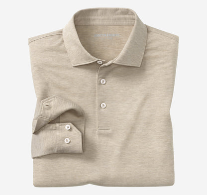 Men's Herringbone Long-Sleeve Polo / Johnston Murphy