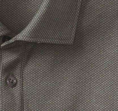Men's Knit Jacquard Long-Sleeve Polo / Johnston Murphy