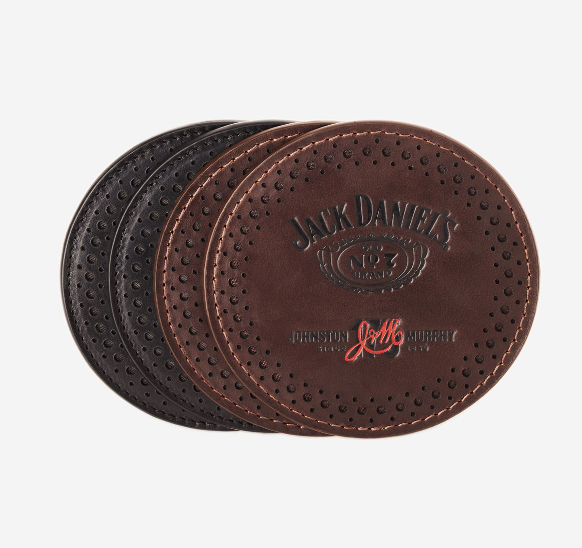 Men's Jack Daniel's x JM 175th Leather Coaster Set / Johnston Murphy