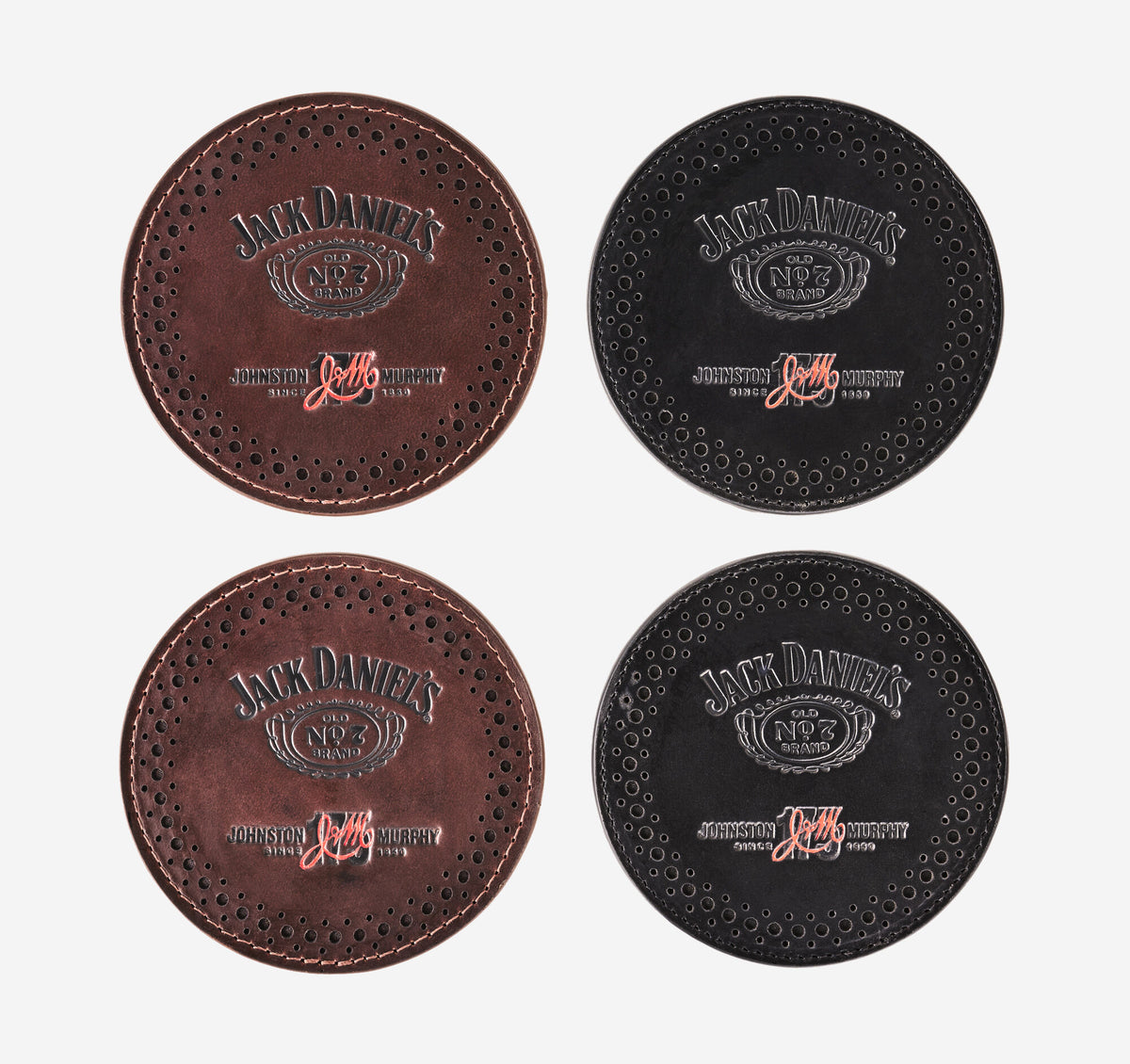 Men's Jack Daniel's x JM 175th Leather Coaster Set / Johnston Murphy