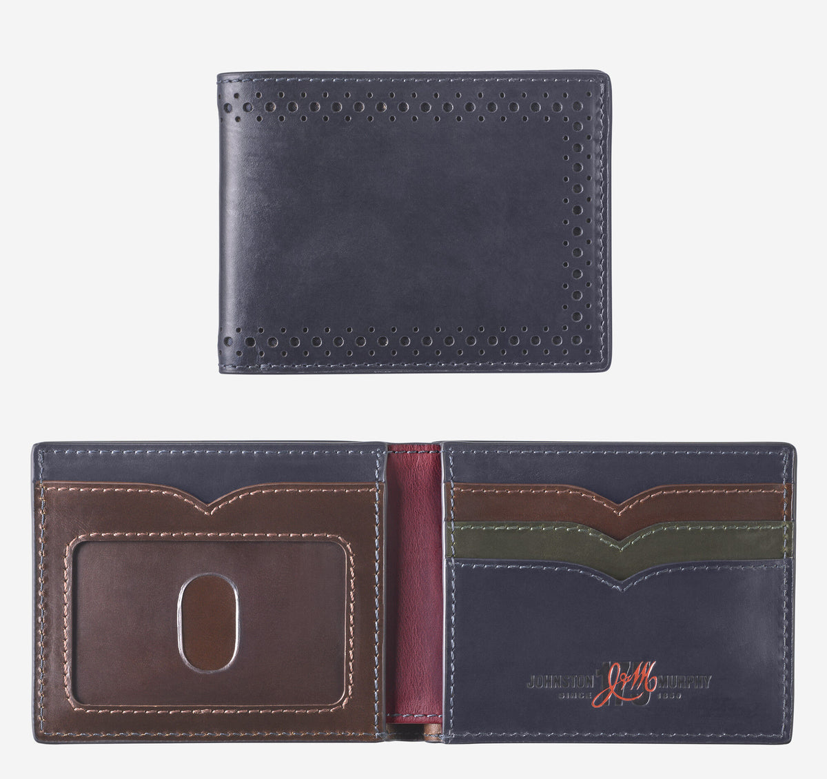 Men's 175th Anniversary Colorblocked Billfold Wallet / Johnston Murphy