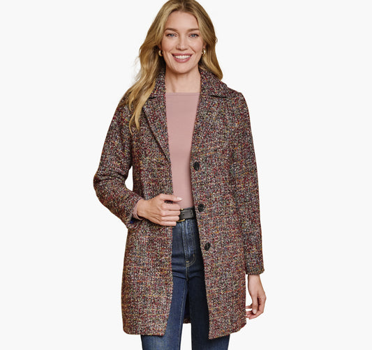 Women's Colorful Tweed Coat / Johnston Murphy
