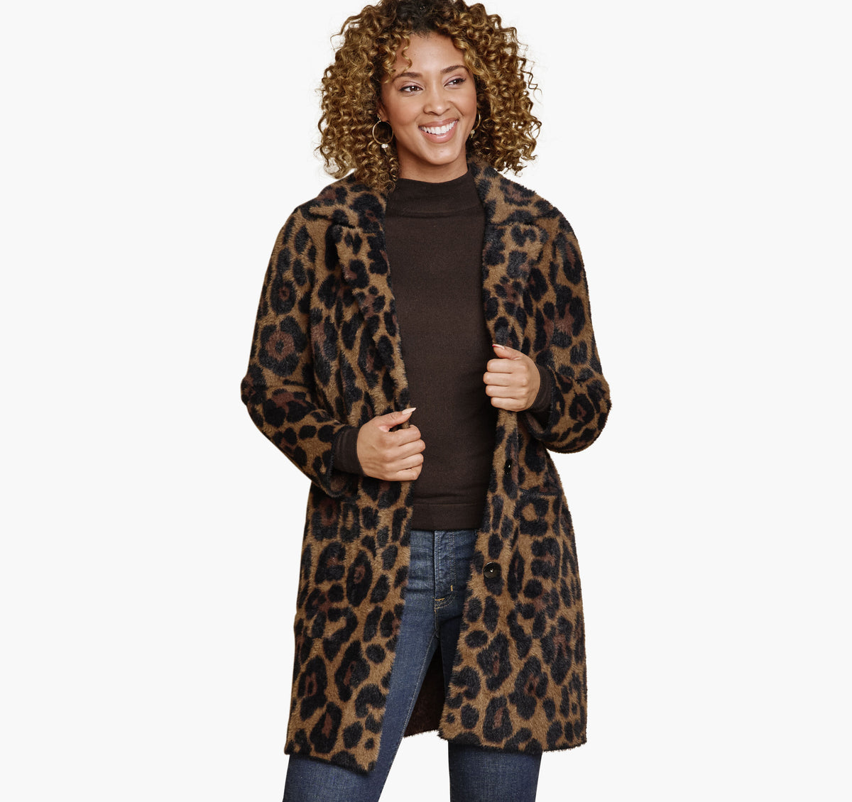 Women's Leopard Eyelash Coatigan / Johnston Murphy