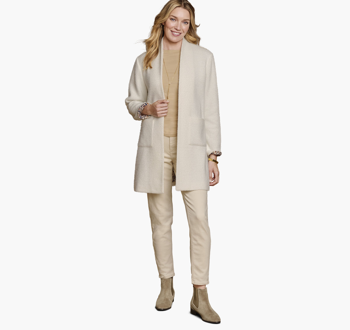 Women's Eyelash Coatigan / Johnston Murphy