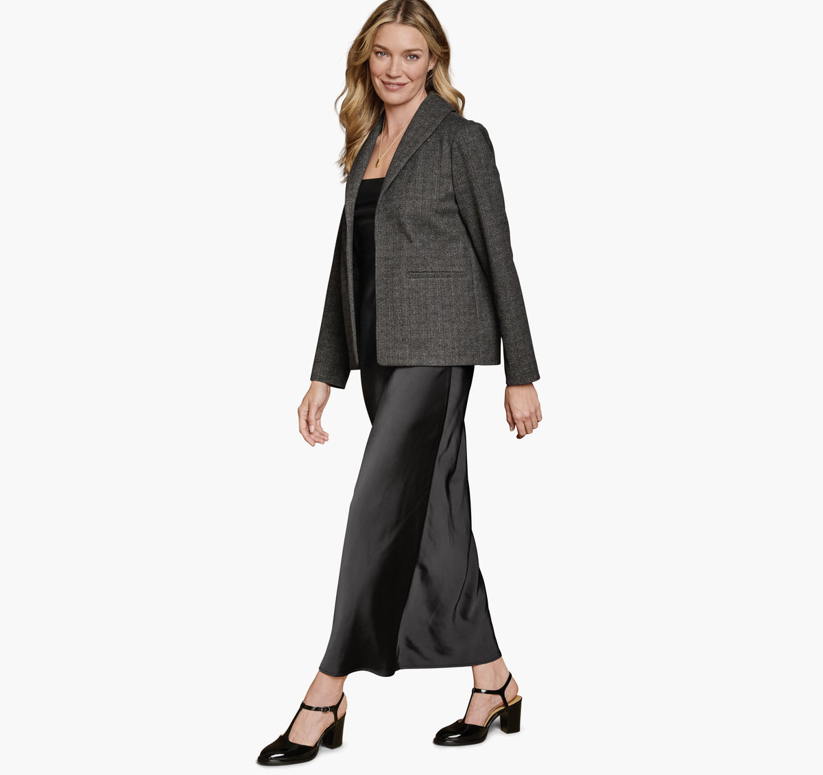 Women's Shawl-Collar Knit Blazer / Johnston Murphy
