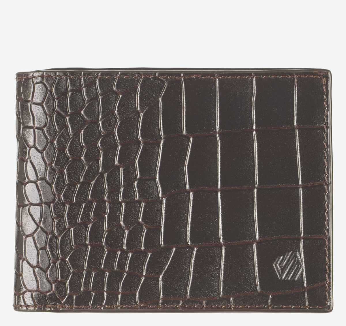 Men's Croc-Embossed Leather Billfold Wallet / Johnston Murphy