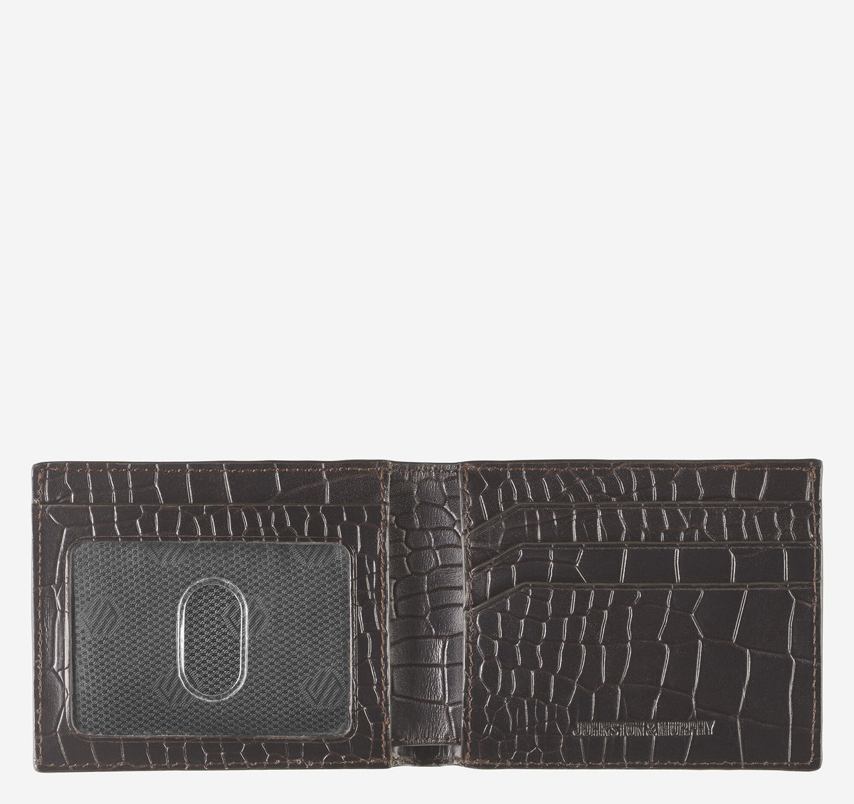 Men's Croc-Embossed Leather Billfold Wallet / Johnston Murphy