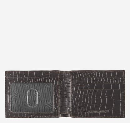 Men's Croc-Embossed Leather Billfold Wallet / Johnston Murphy