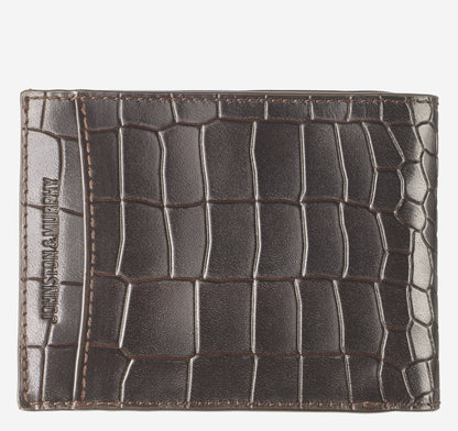 Men's Croc-Embossed Leather Billfold Wallet / Johnston Murphy