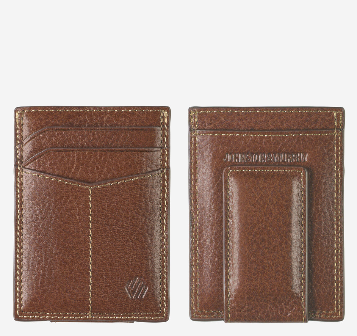 Men's Double-Contrast Stitch Front Pocket Wallet / Johnston Murphy