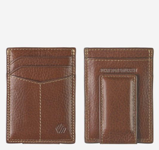 Men's Double-Contrast Stitch Front Pocket Wallet / Johnston Murphy