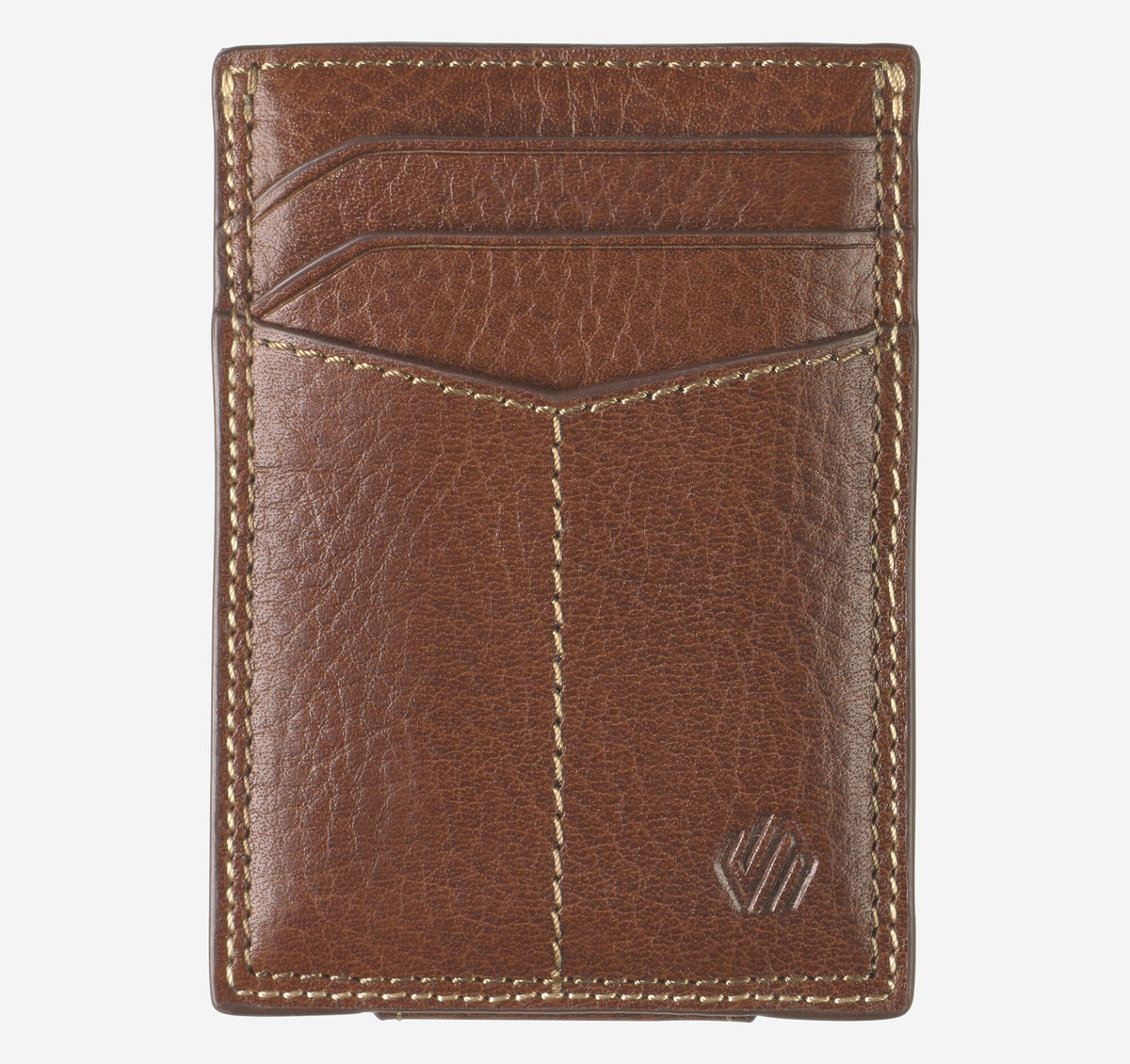 Men's Double-Contrast Stitch Front Pocket Wallet / Johnston Murphy