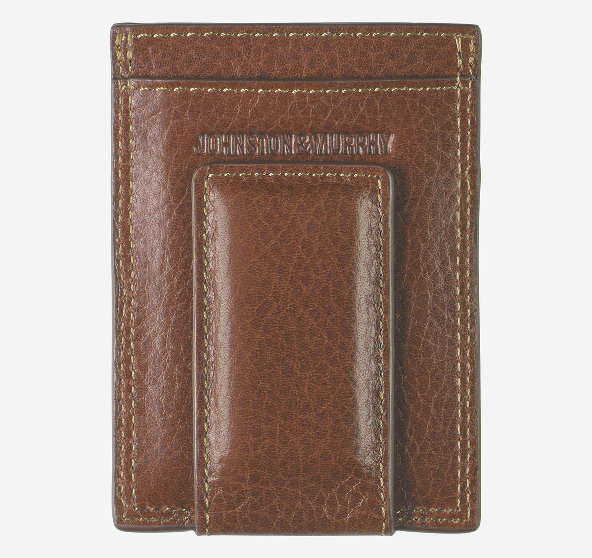 Men's Double-Contrast Stitch Front Pocket Wallet / Johnston Murphy