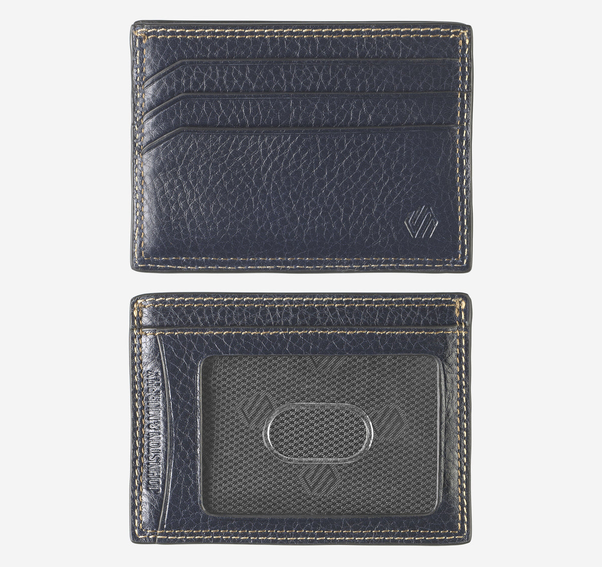 Men's Double Contrast Stitch Weekender Card Wallet / Johnston Murphy