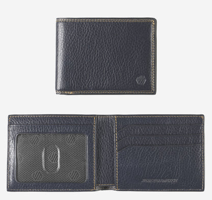 Men's Double Contrast Stitch Billfold Wallet / Johnston Murphy