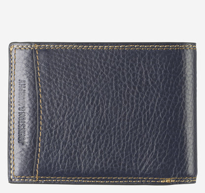 Men's Double Contrast Stitch Billfold Wallet / Johnston Murphy