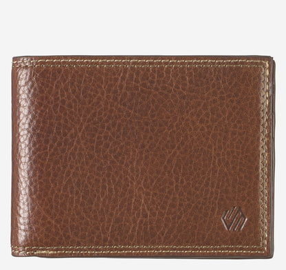 Men's Double Contrast Stitch Billfold Wallet / Johnston Murphy