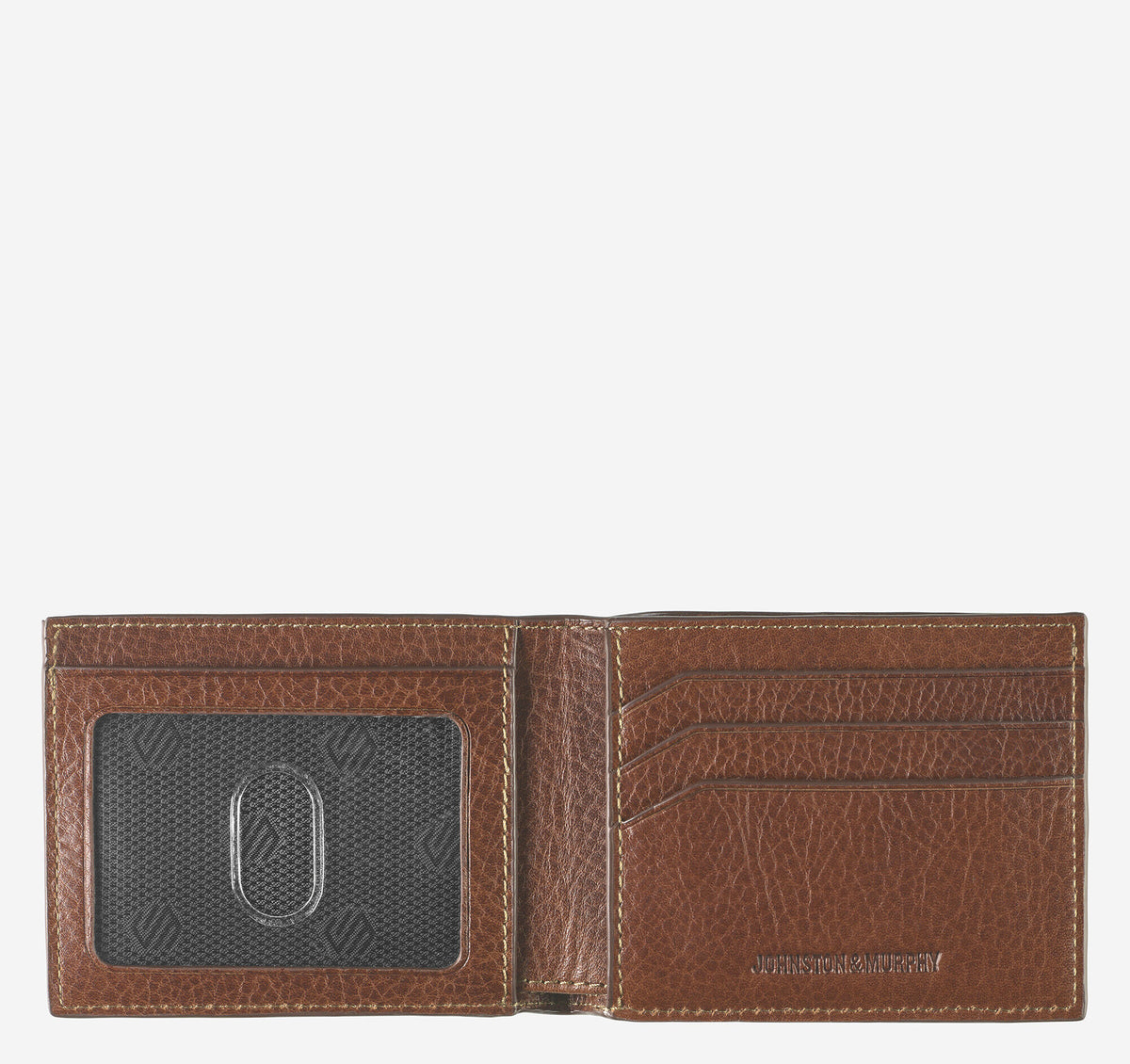 Men's Double Contrast Stitch Billfold Wallet / Johnston Murphy