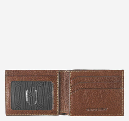 Men's Double Contrast Stitch Billfold Wallet / Johnston Murphy
