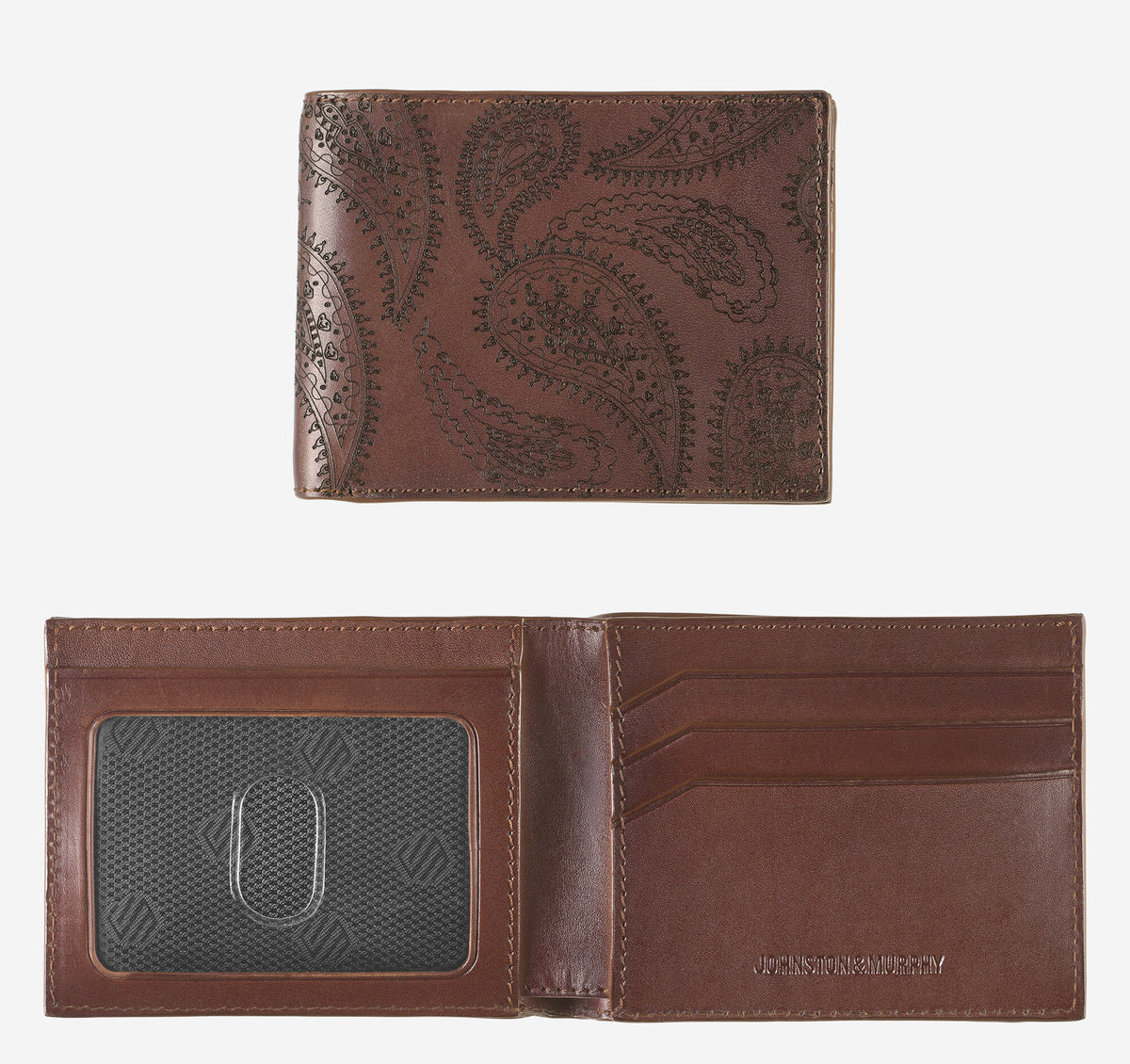Men's Dress Paisley Billfold Wallet / Johnston Murphy
