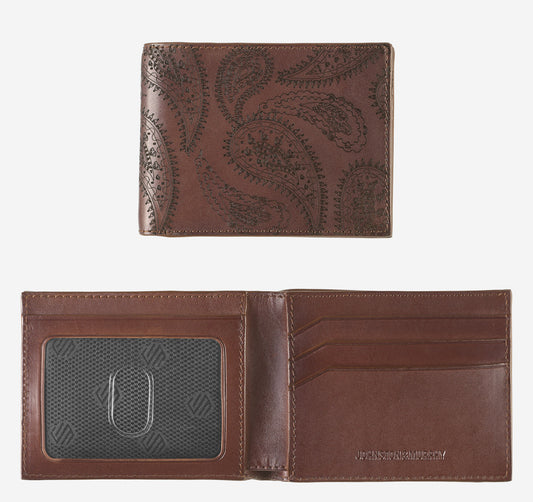 Men's Dress Paisley Billfold Wallet / Johnston Murphy