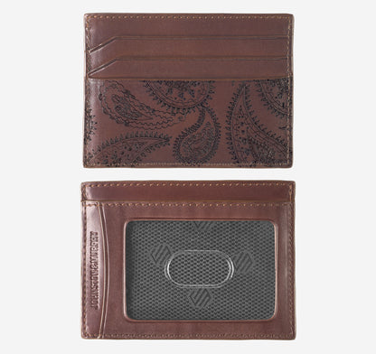 Men's Dress Paisley Weekender Card Wallet / Johnston Murphy