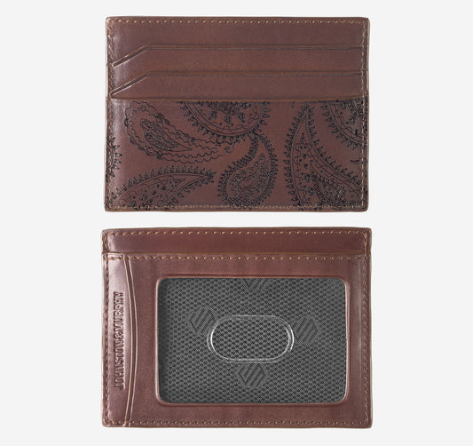 Men's Dress Paisley Weekender Card Wallet / Johnston Murphy