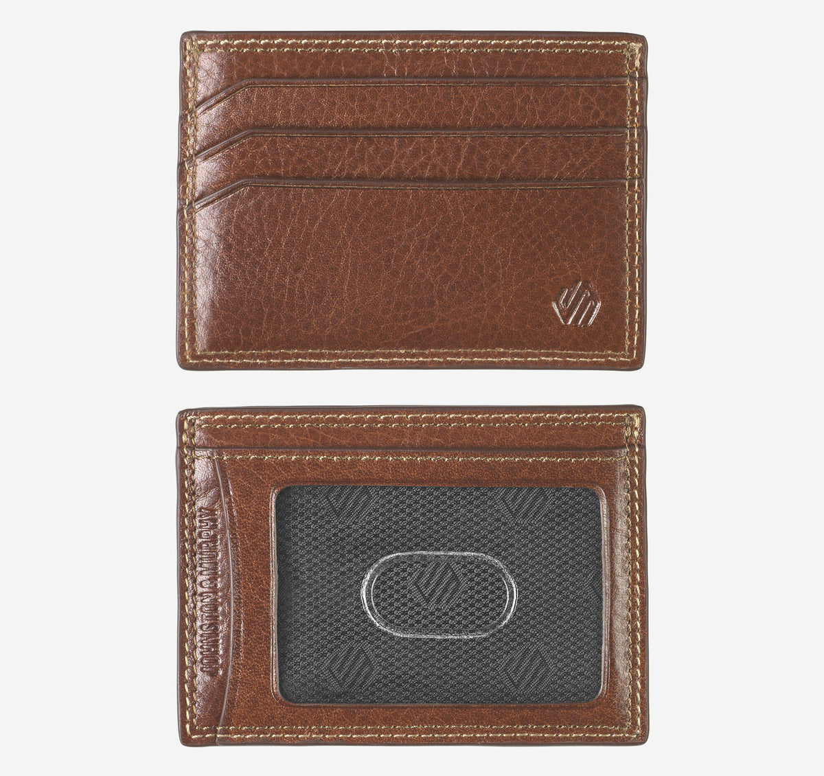 Men's Double Contrast Stitch Weekender Card Wallet / Johnston Murphy