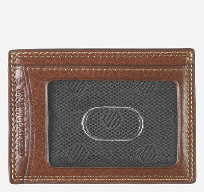 Men's Double Contrast Stitch Weekender Card Wallet / Johnston Murphy