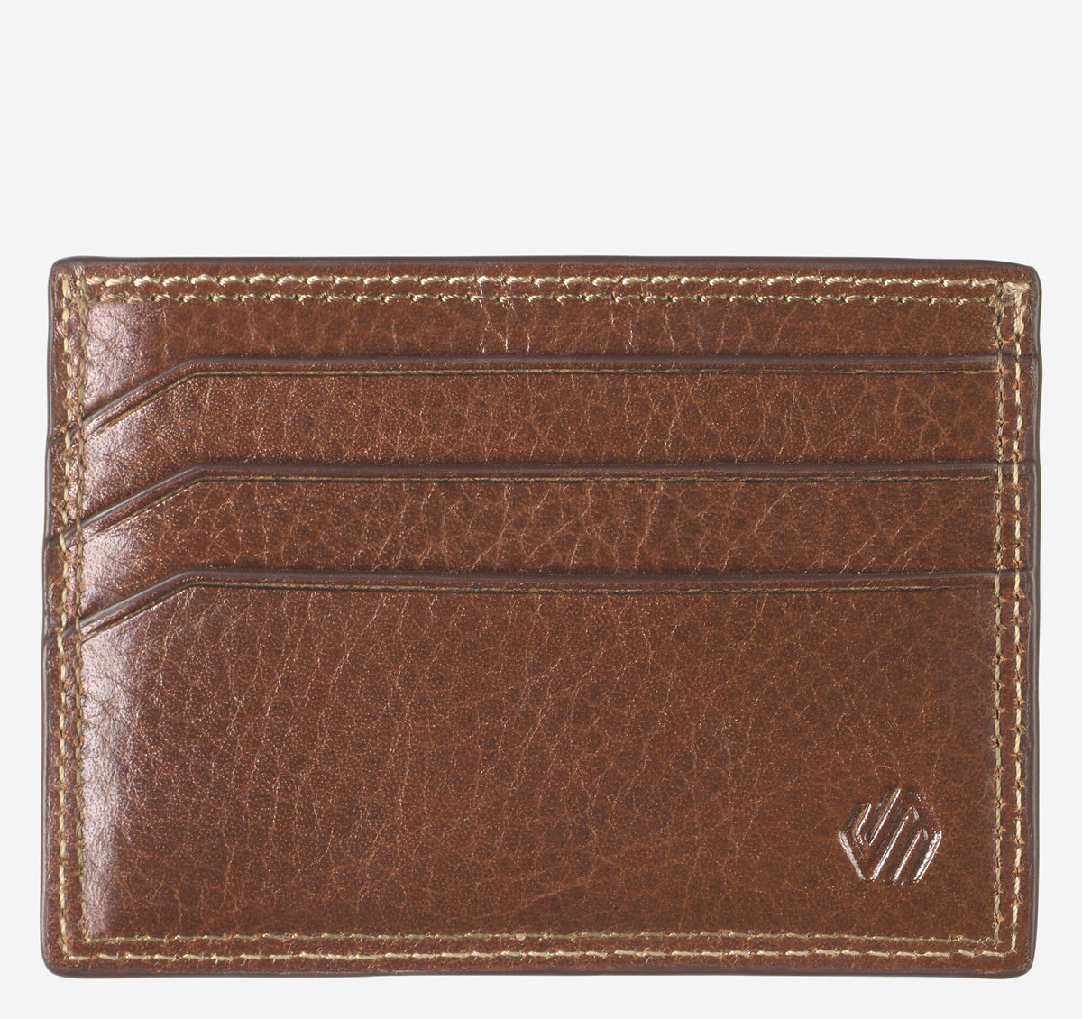 Men's Double Contrast Stitch Weekender Card Wallet / Johnston Murphy