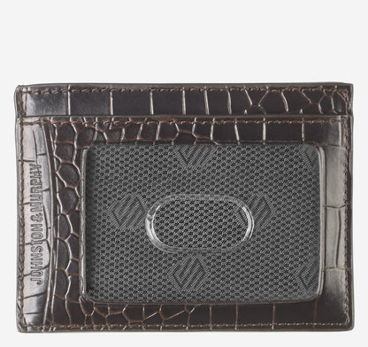 Men's Croc-Embossed Weekender Card Wallet / Johnston Murphy