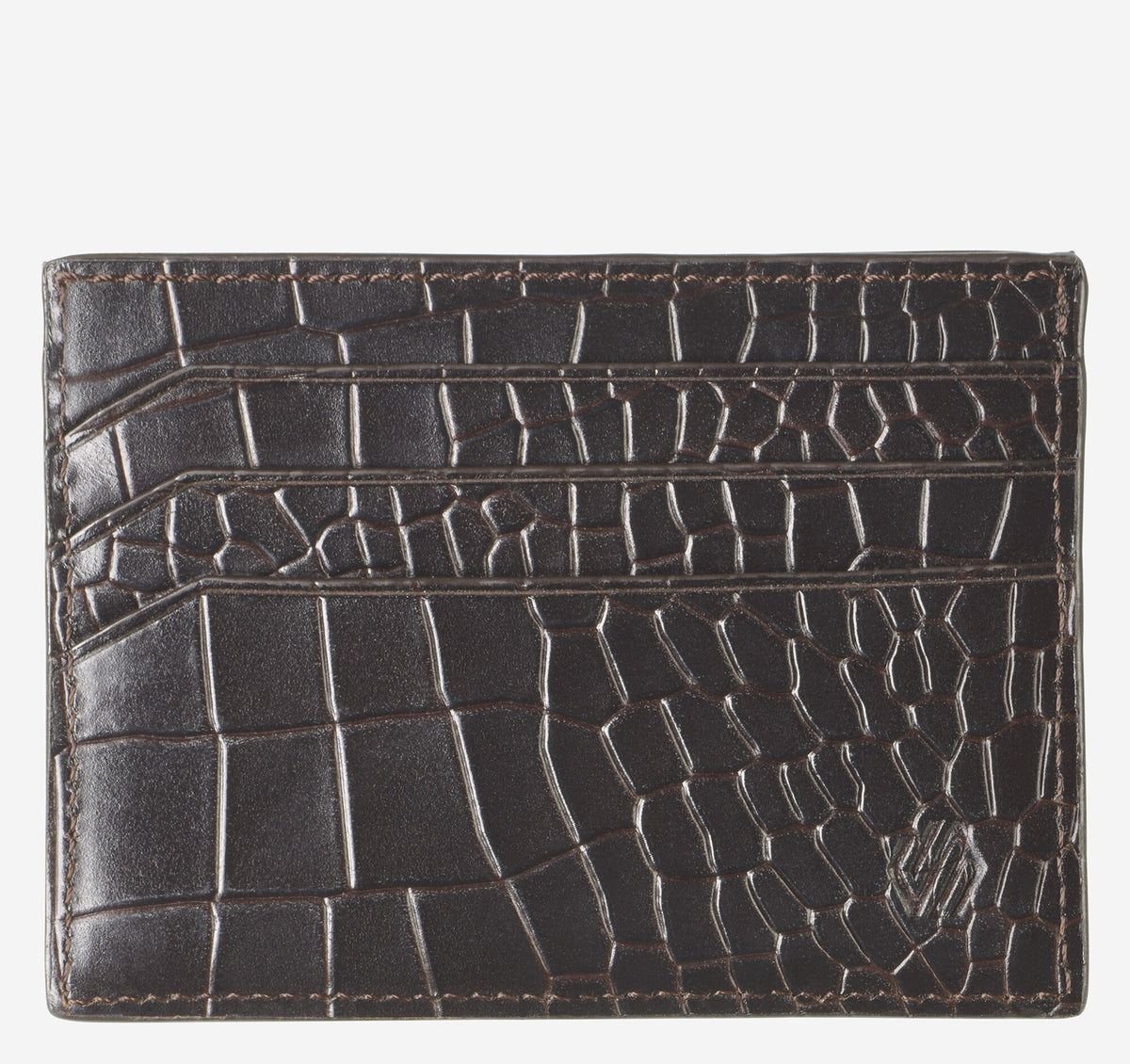 Men's Croc-Embossed Weekender Card Wallet / Johnston Murphy